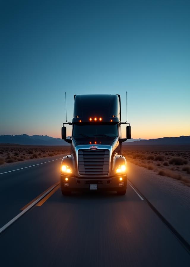 Heavy duty transit vehicle on an open highway