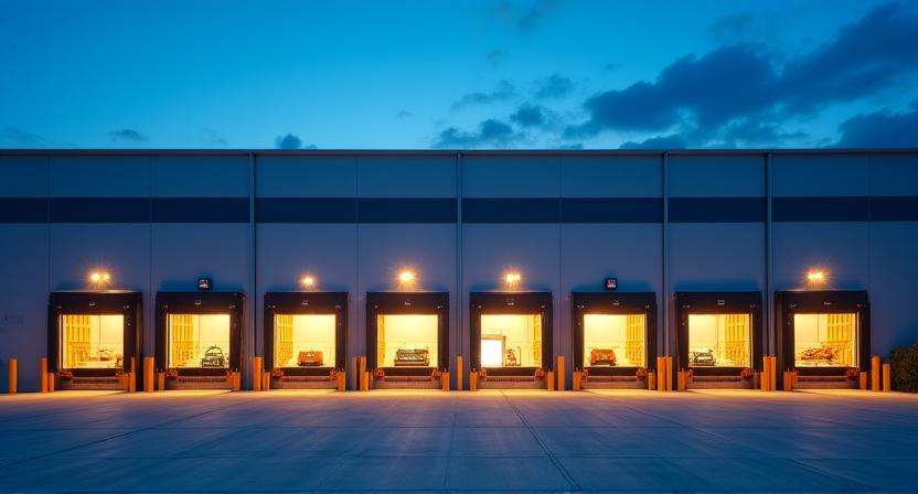 High bay loading docks at Chesapeake distribution center